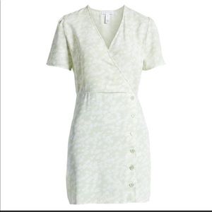 Leith side button mini dress